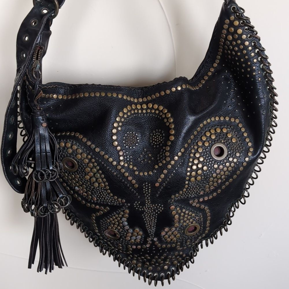 Cesare Pancotti Italian Leather Vintage Goth/ Medieval🗡️ Handbag -Extraordinary